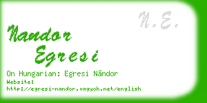 nandor egresi business card